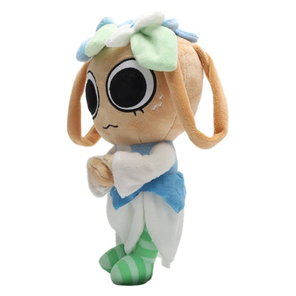 Soft bassie plush sitting on a shelf