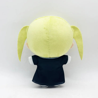 Soft cotton albarn toy sitting upright on a shelf