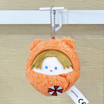 Soft plush Leon Kennedy mascot keychain bag charm
