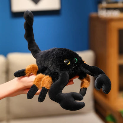 Soft scorpion toy plush filled with PP cotton close-up texture shot