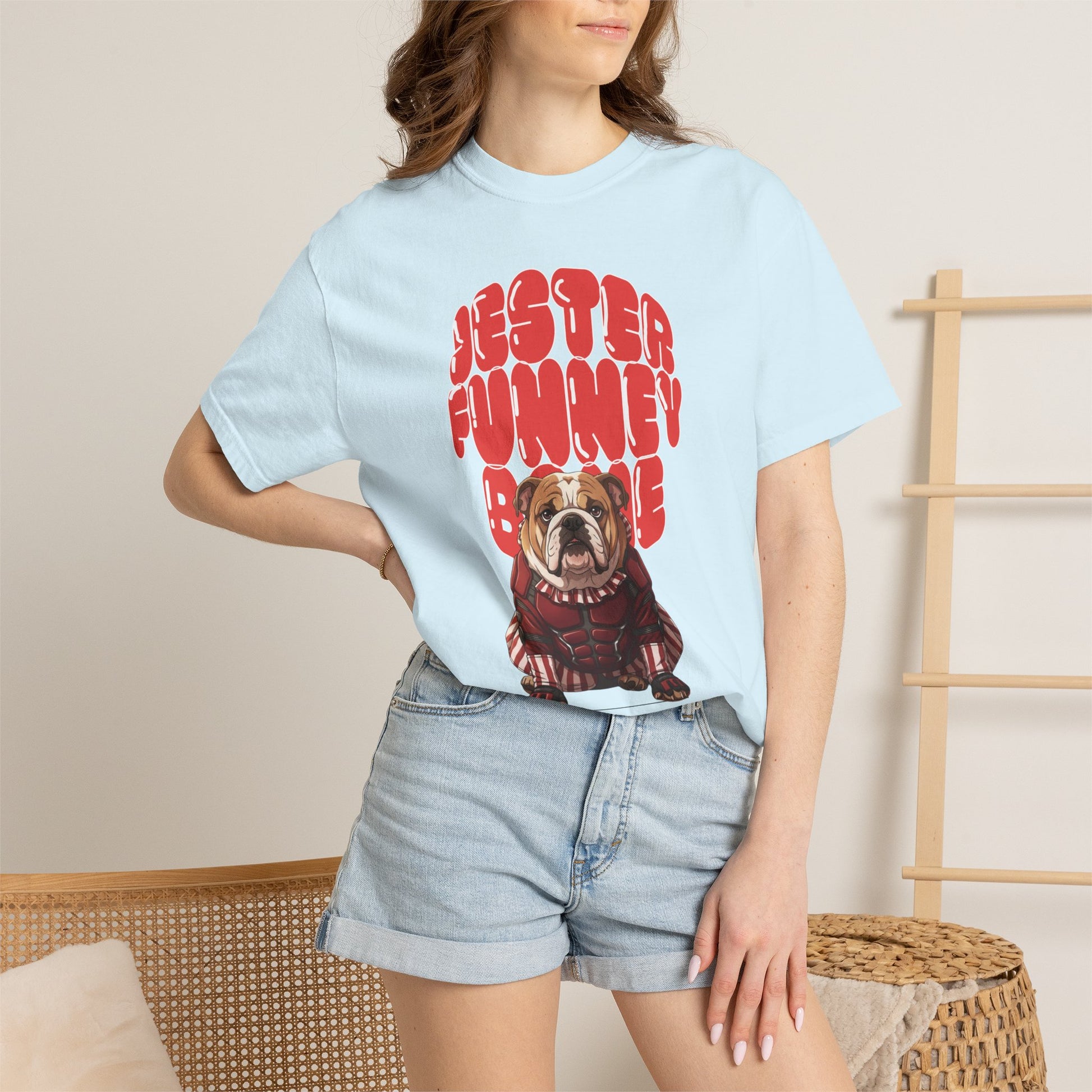Soft, washed-in vintage feel of the Comfort Colors 1717 bulldog shirt.
