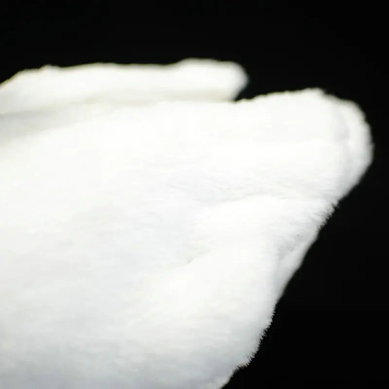 Soft white duck plush collectible side profile full body view