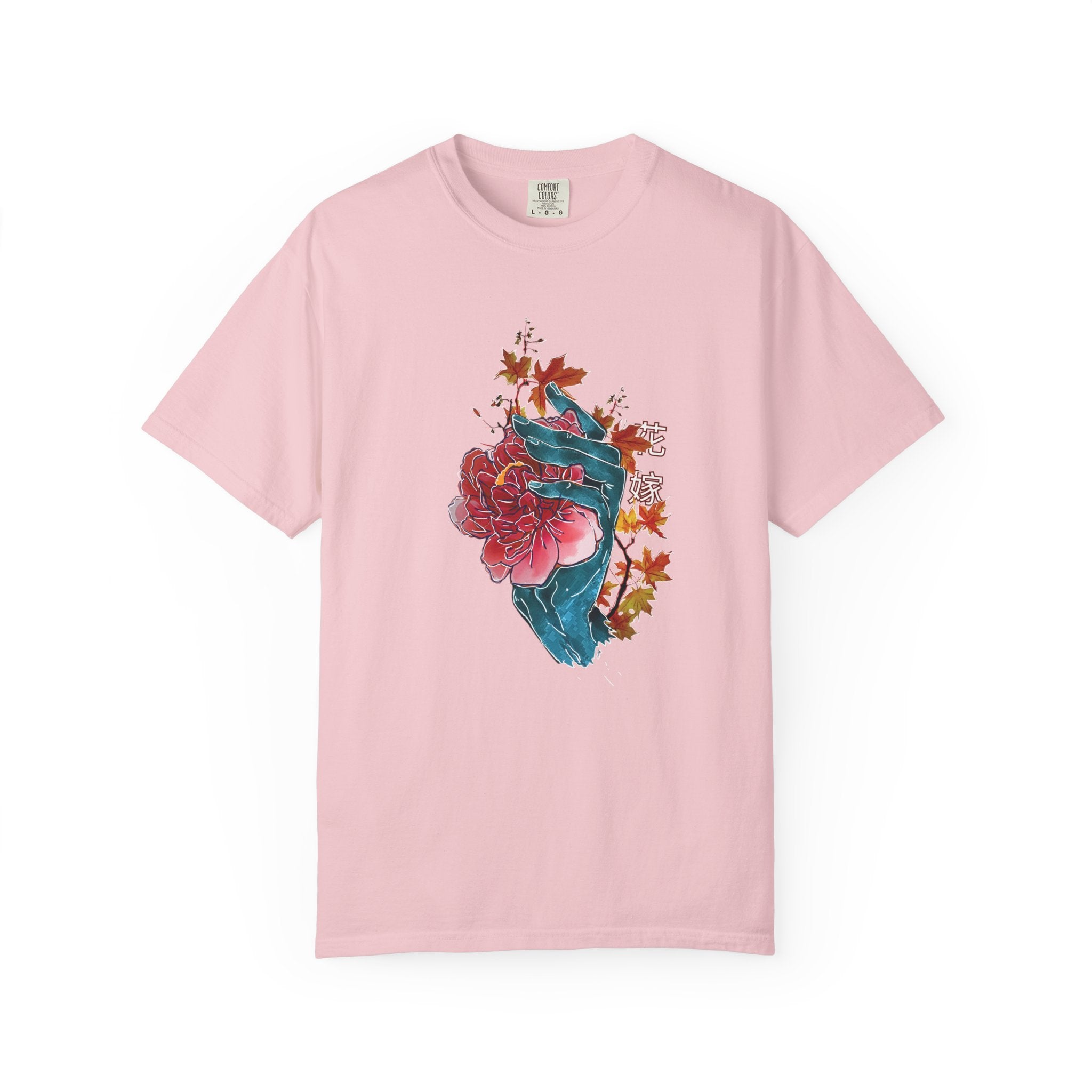 Floral Heart Tee - Oni Hand Hanayome Dark Anime Graphic Shirt