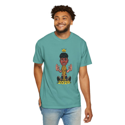 Spain World Cup 2026 unisex graphic tee back view garment-dyed cotton heavyweight
