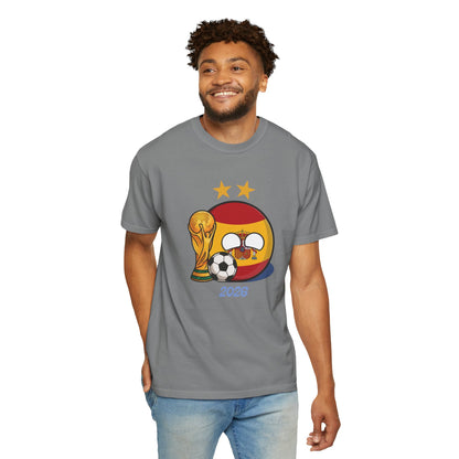 Spain World Cup 2026 winner t-shirt country ball trophy design unisex
