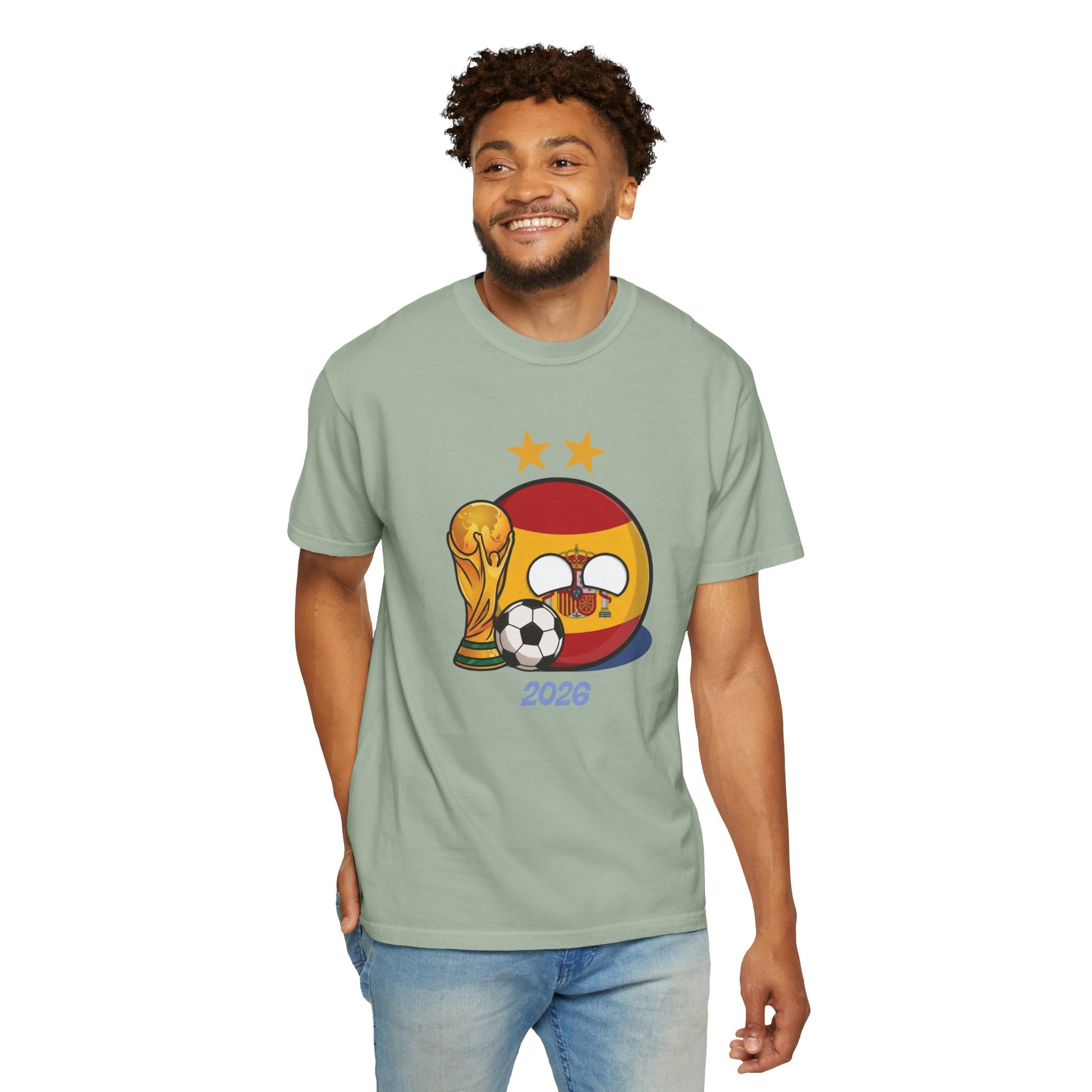Spain football champion shirt Comfort Colors heavyweight cotton
