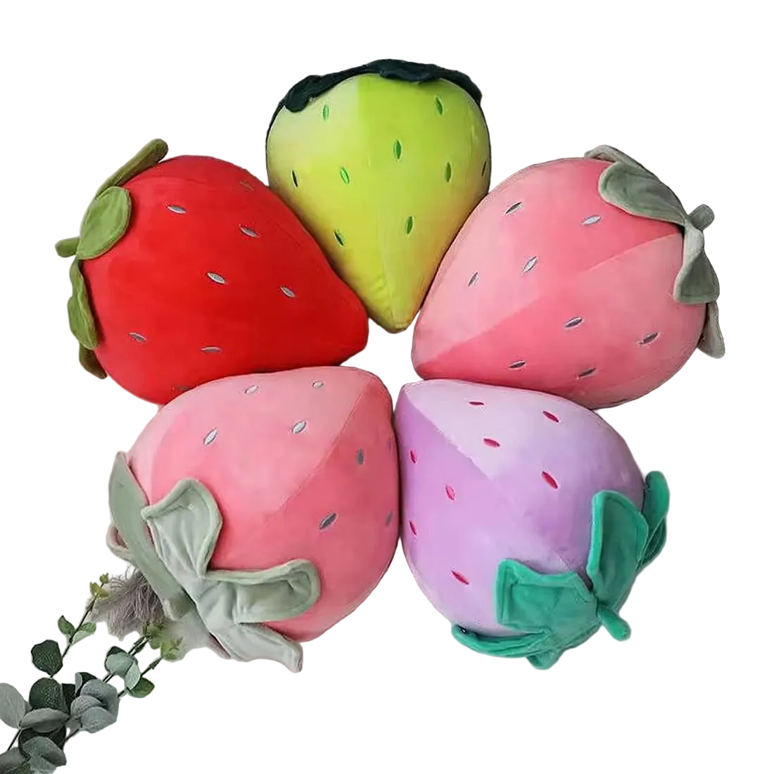 Strawberry plush toy 25cm soft kawaii stuffed fruit plushie
