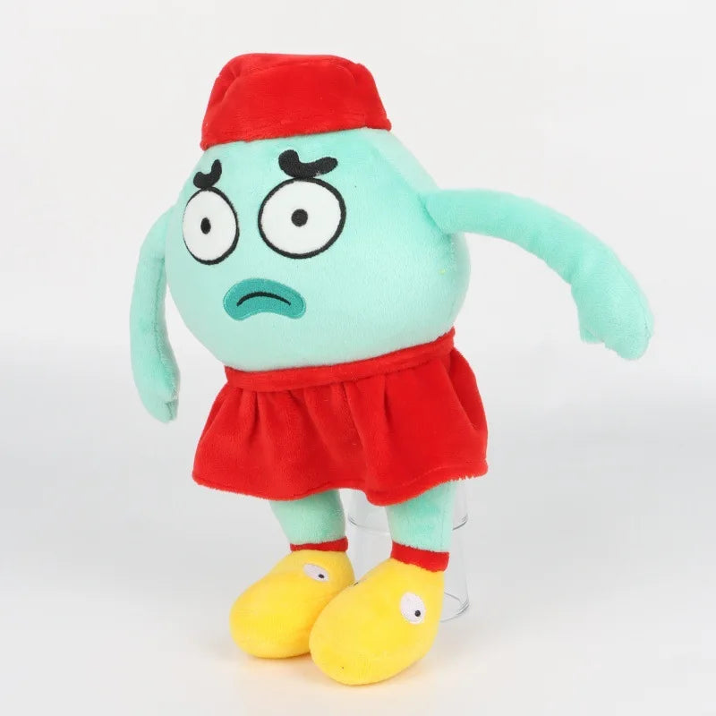 Studio shot comedy horror co-op game plush handmade fan inspired gaming merch
