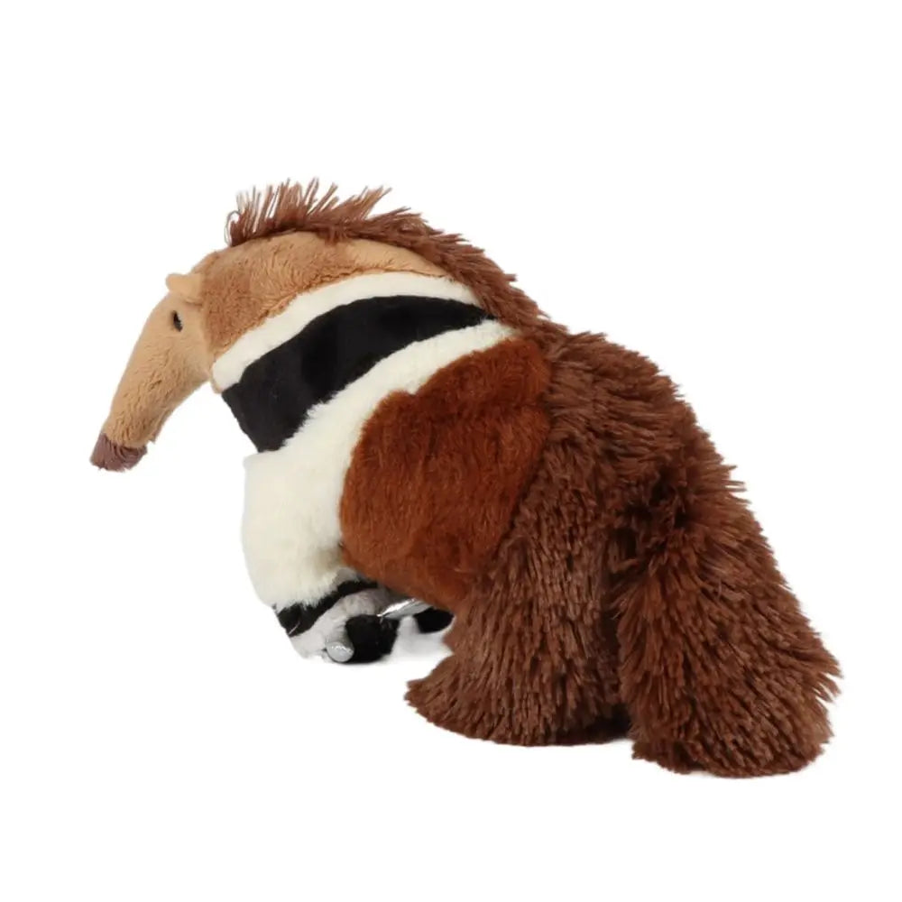 Stuffed anteater gift wrapped with ribbon for birthday