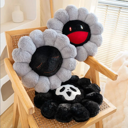 Stuffed flower plush soft PP cotton material texture and petal close up
