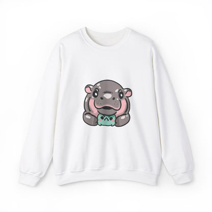 Stylish Moo Deng baby hippo sweatshirt