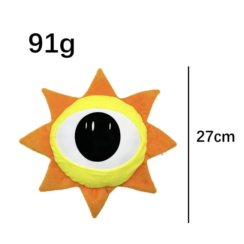 Sun plush stuffed animal fan-inspired rhythm game character
