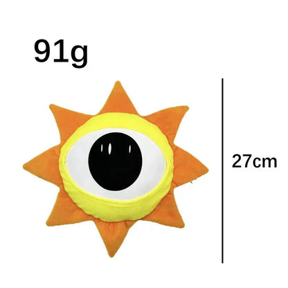 Sun plush stuffed animal fan-inspired rhythm game character
