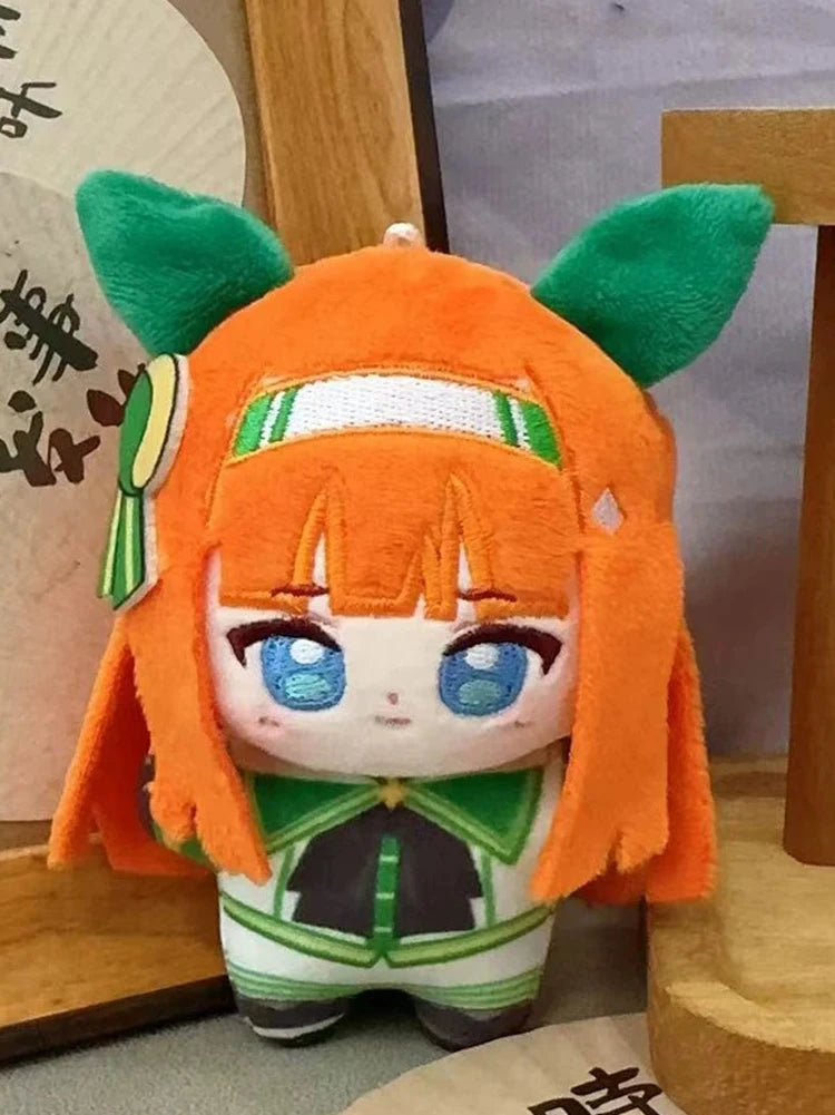 Suzuka plush front view reddish-orange hair detail fan-inspired collectible
