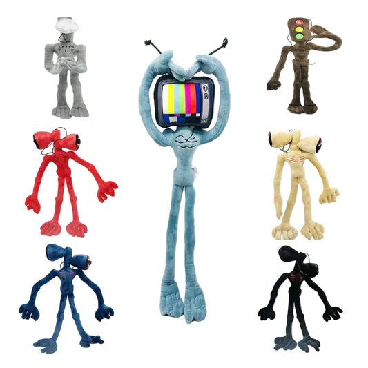 TV Head plush 55cm handmade object head monster horror stuffed toy