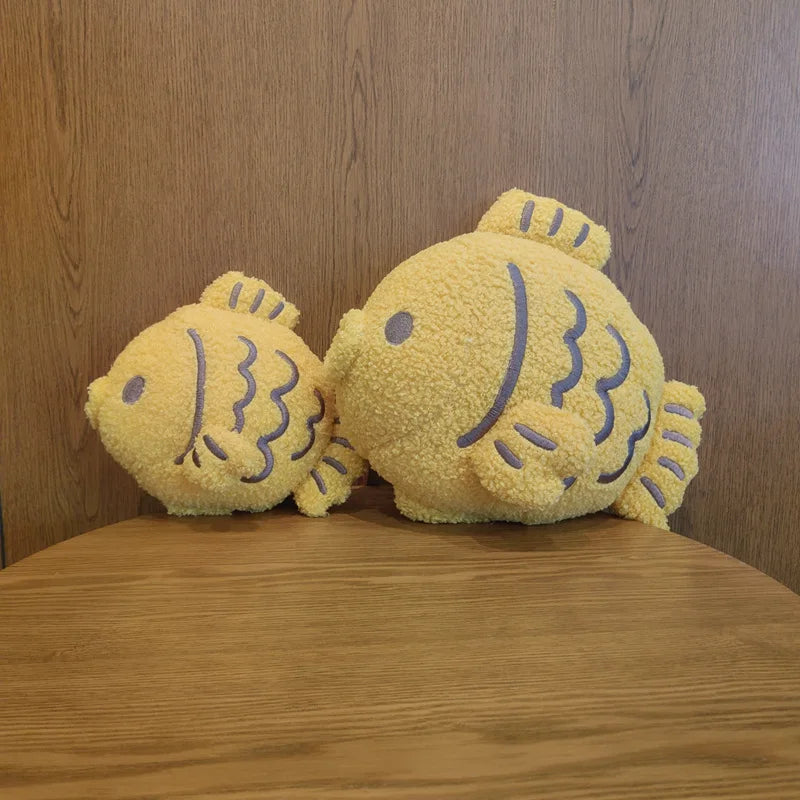 Taiyaki plush toy large 42cm size held in hands showing scale