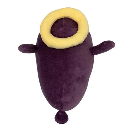 Takodachi stuffed animal side profile short plush material detail
