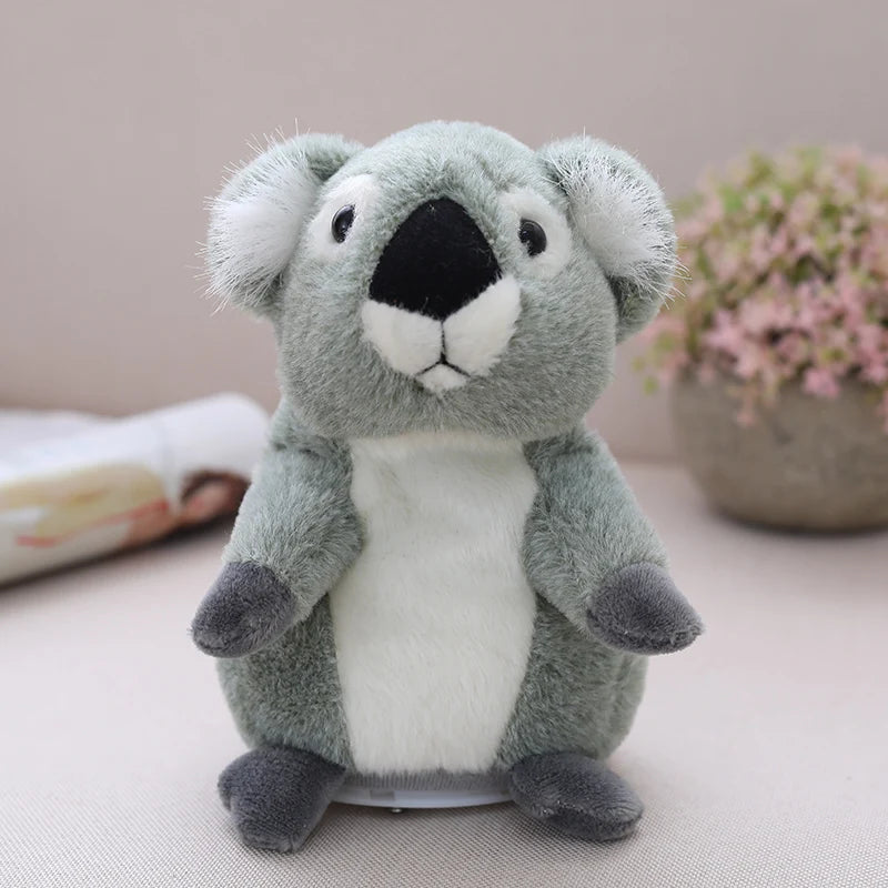 Talking koala plush toy mid bounce while repeating what you say