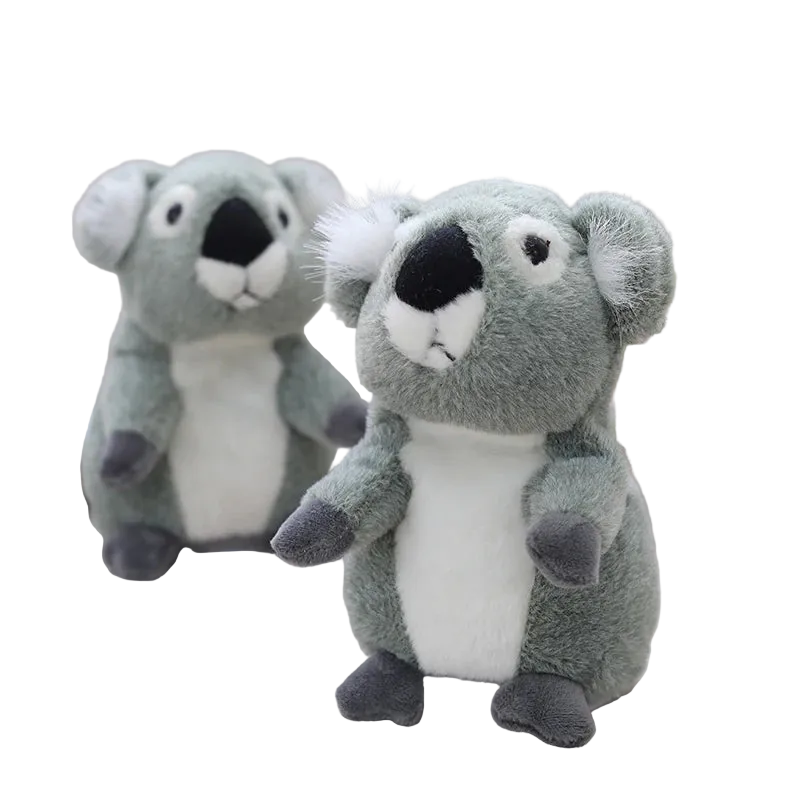 Talking koala plush toy sitting upright showing soft plush fur and round ears