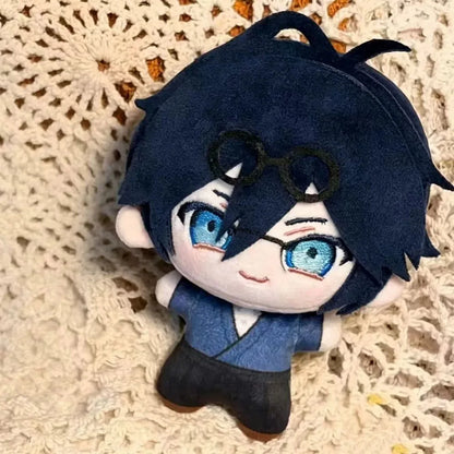 Tamamori plush doll flat lay product photo on white background with size ruler