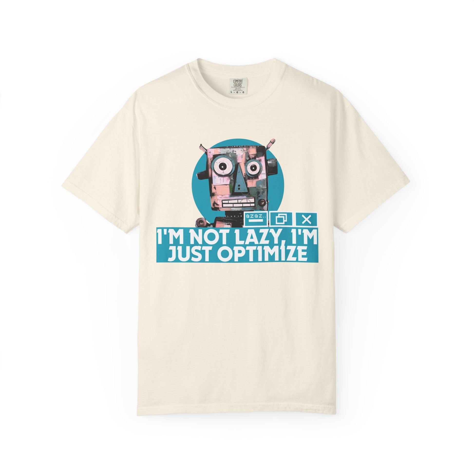 Tech humor apparel for programmers featuring mechanical robot face and error box graphics