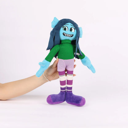 Teenage kraken stuffed animal front view soft plushie blue
