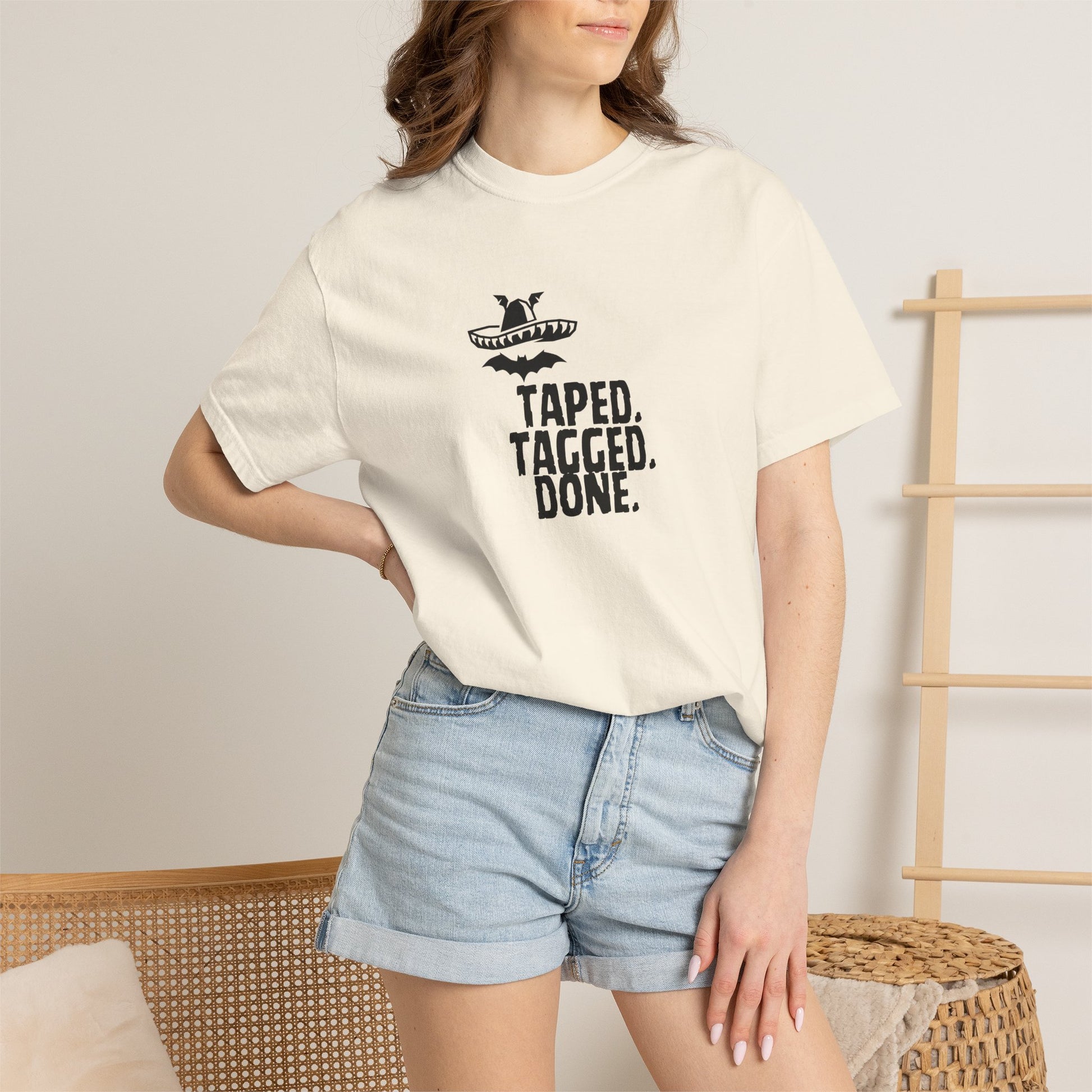 The Midnight Mariachi Comfort Colors 1717 graphic tee product mockup on white background
