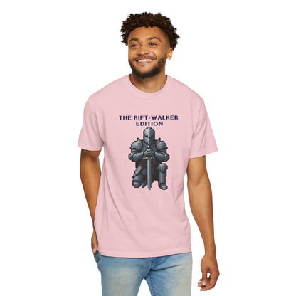 The Rift-Walker Edition fantasy pixel art apparel styled with joggers and sneakers
