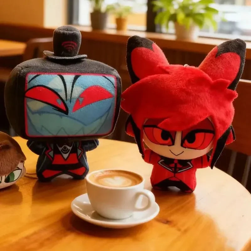 The Vees collection featuring the official hazbin hotel vox plush.