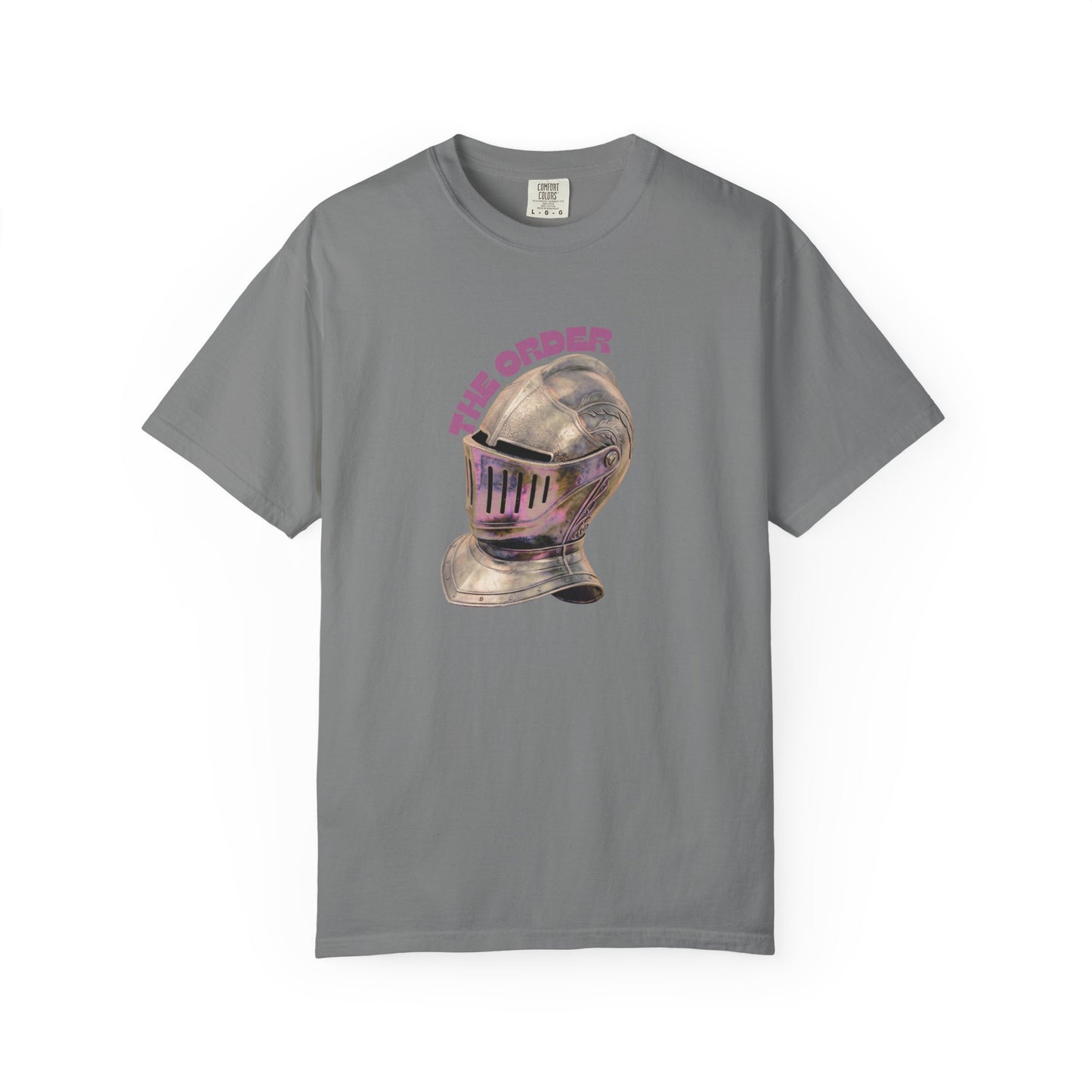 The order printed unisex tees in multiple colorways flat lay product shot
