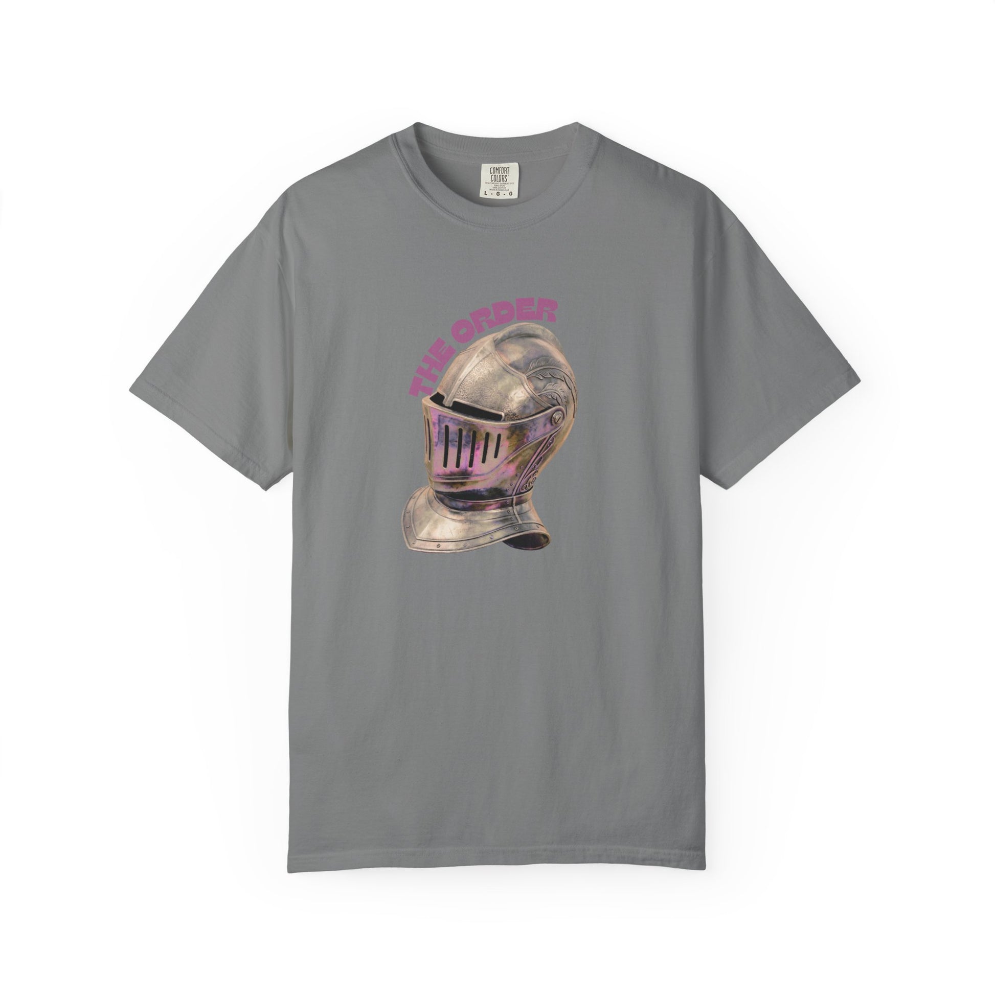 The order printed unisex tees in multiple colorways flat lay product shot
