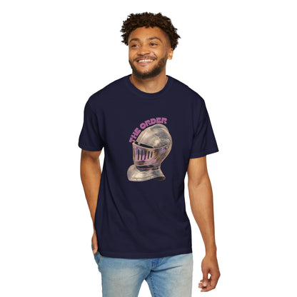 The order unisex tees stacked folded showing multiple color options
