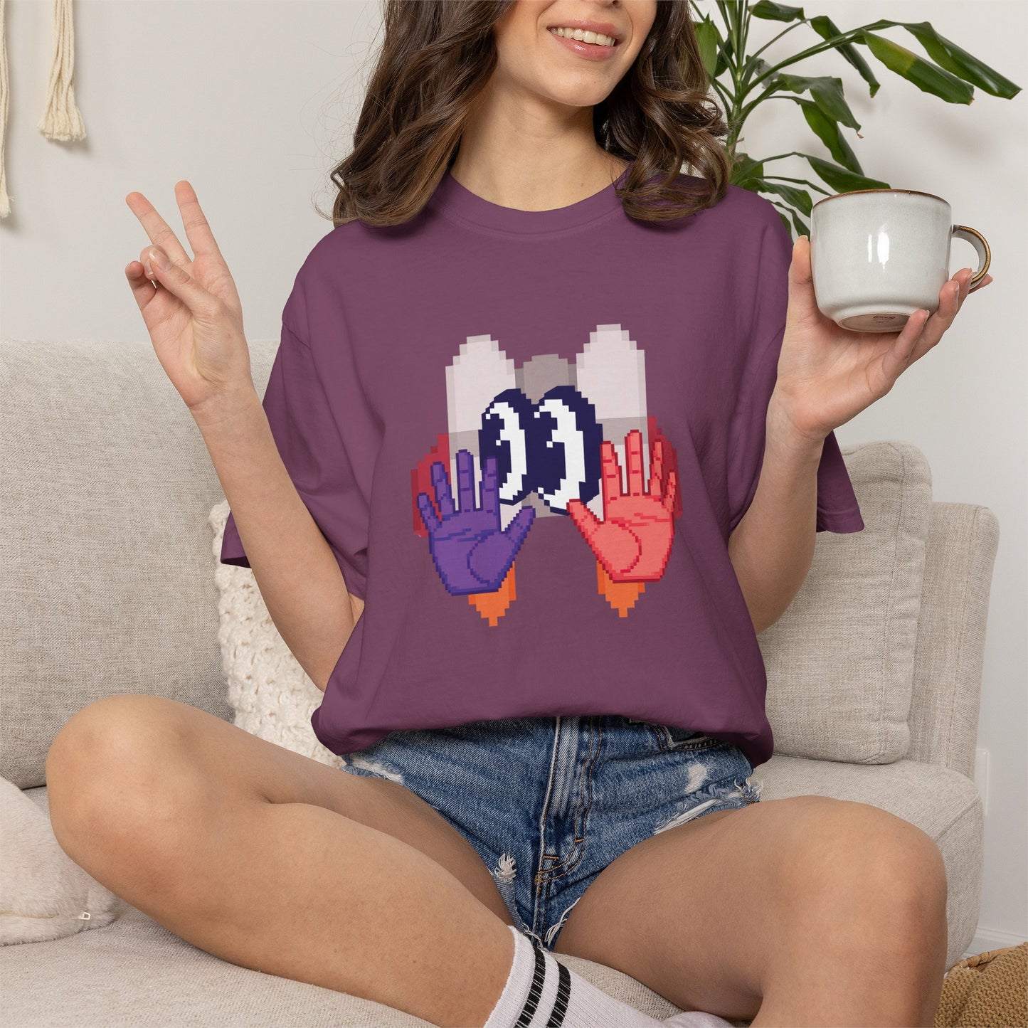 The placement of the graphic at chest height is calculated to ensure visual balance and optimal readability when worn.