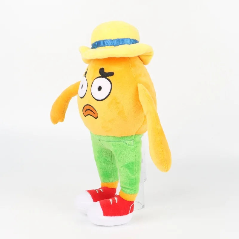 Three quarter angle indie horror comedy game plush handmade cotton filled soft toy
