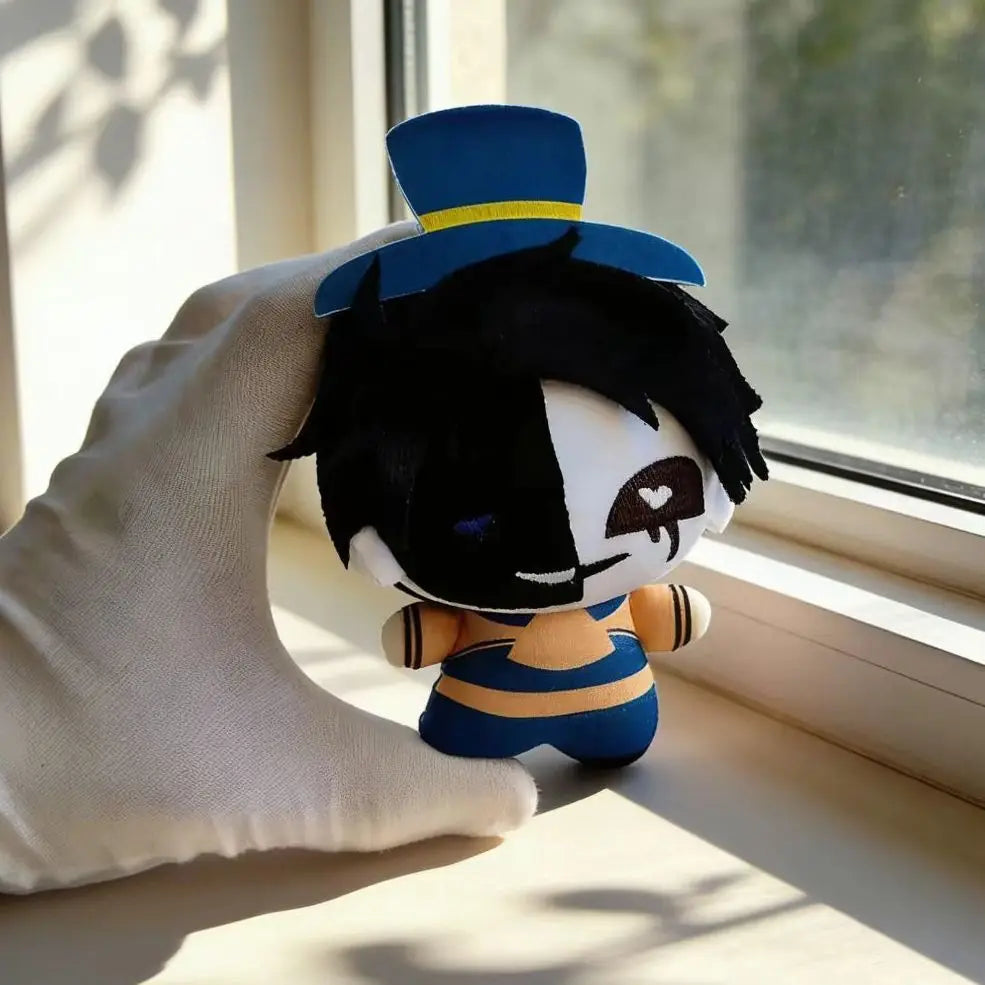 Ticket plush toy inspired by a popular indie horror game, creepy cute collectible