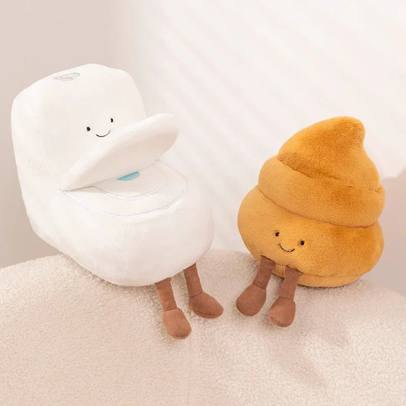 Toilet paper plush soft squishy novelty stuffed toy bathroom decor 22cm