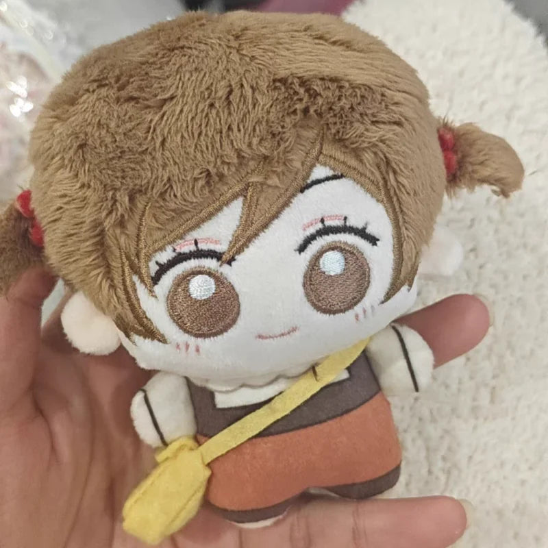 Tomoe plushie and Nanami plush side by side chibi style