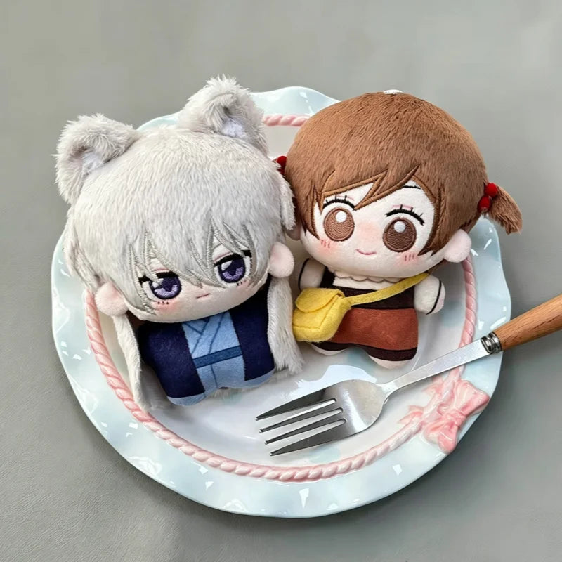 Tomoe plushie fox yokai handmade anime figure close-up
