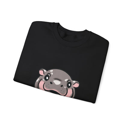 Trendy Moo Deng baby hippo sweatshirt - Social media star