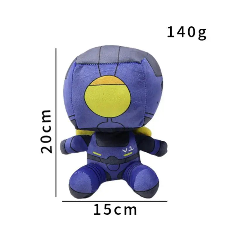 ULTRAKILL v1 and v2 plush set together on a shelf