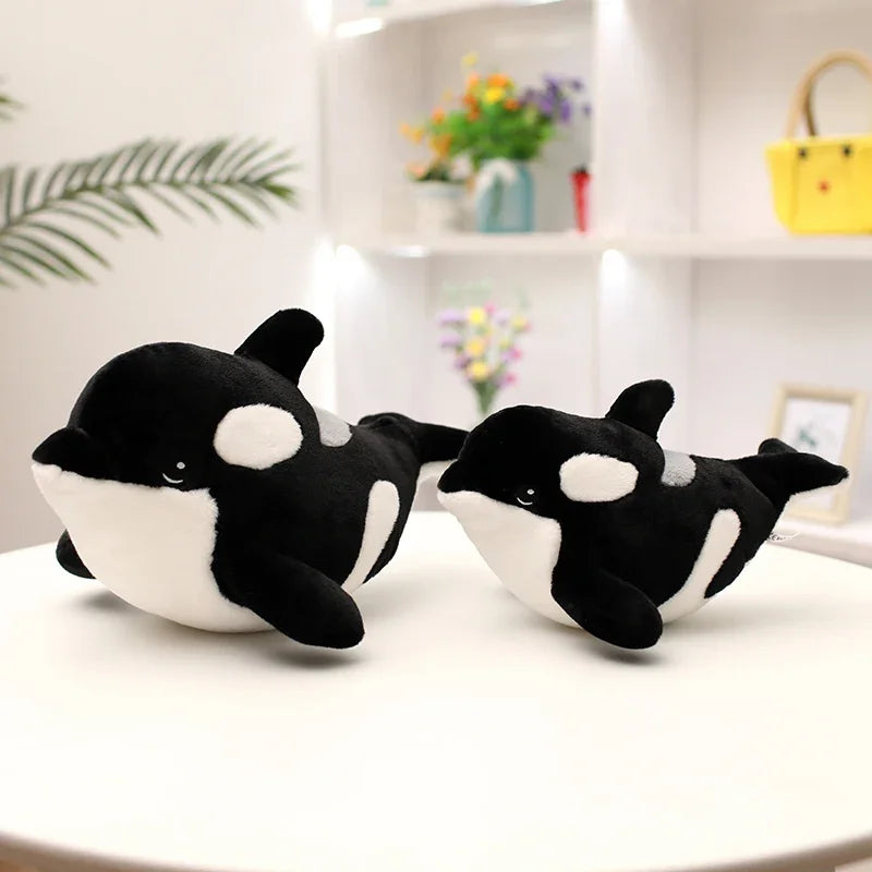 Ultra-soft killer whale stuffed animal body pillow 40cm size