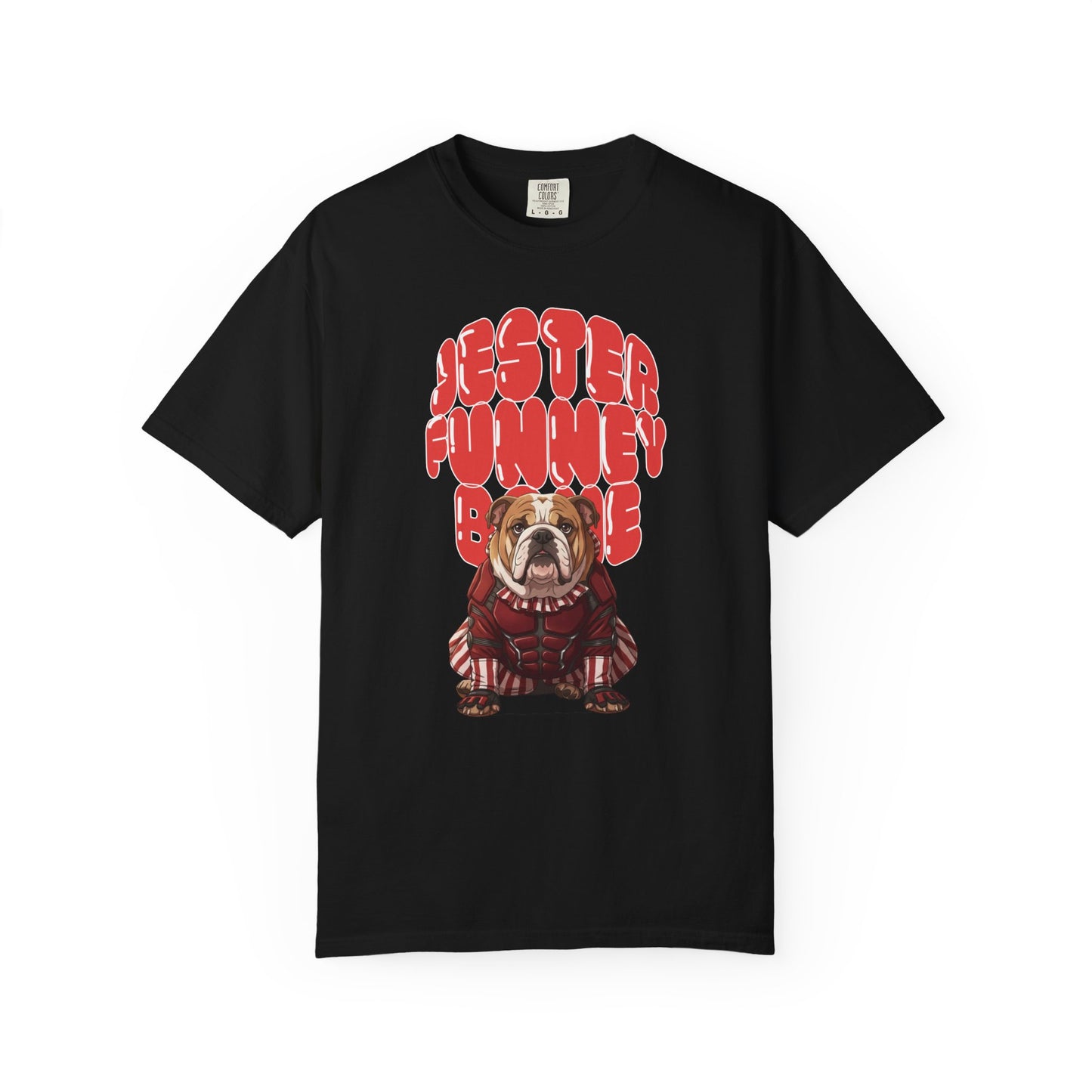 Unique anime-inspired bulldog graphic t-shirt for internet culture fans.