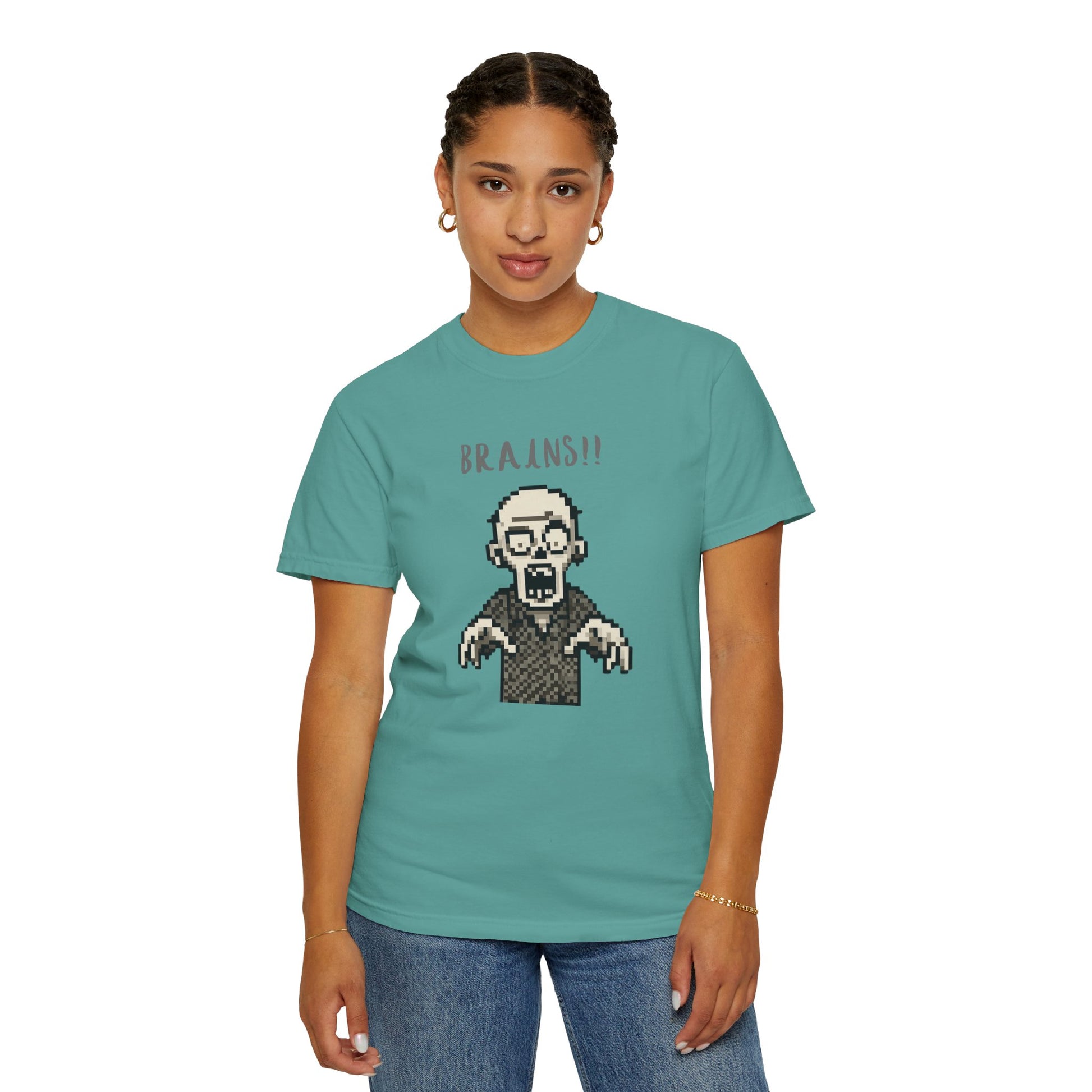 Unique retro gaming zombie graphic tee.