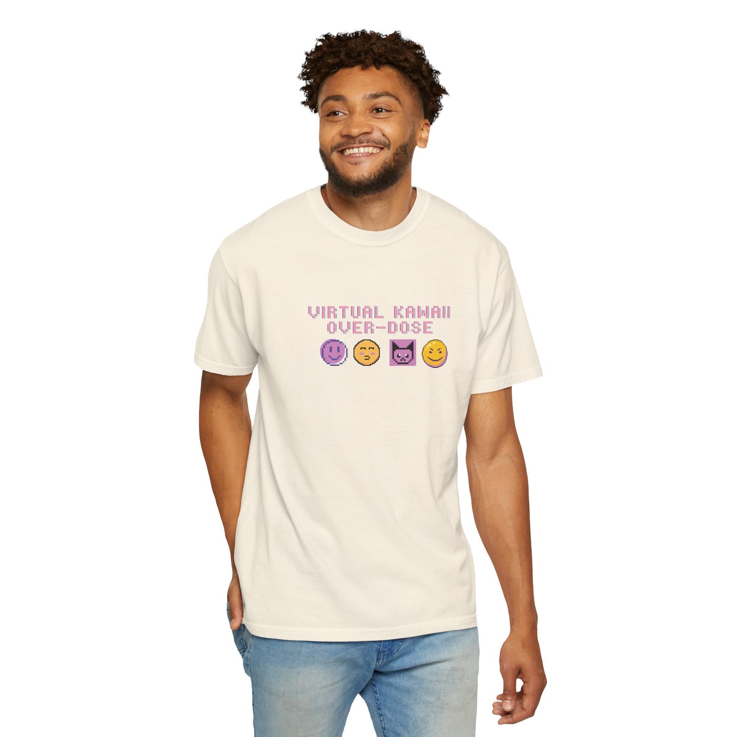 Unisex Mad Mew Mew tees group shot in pastel goth and vaporwave styling
