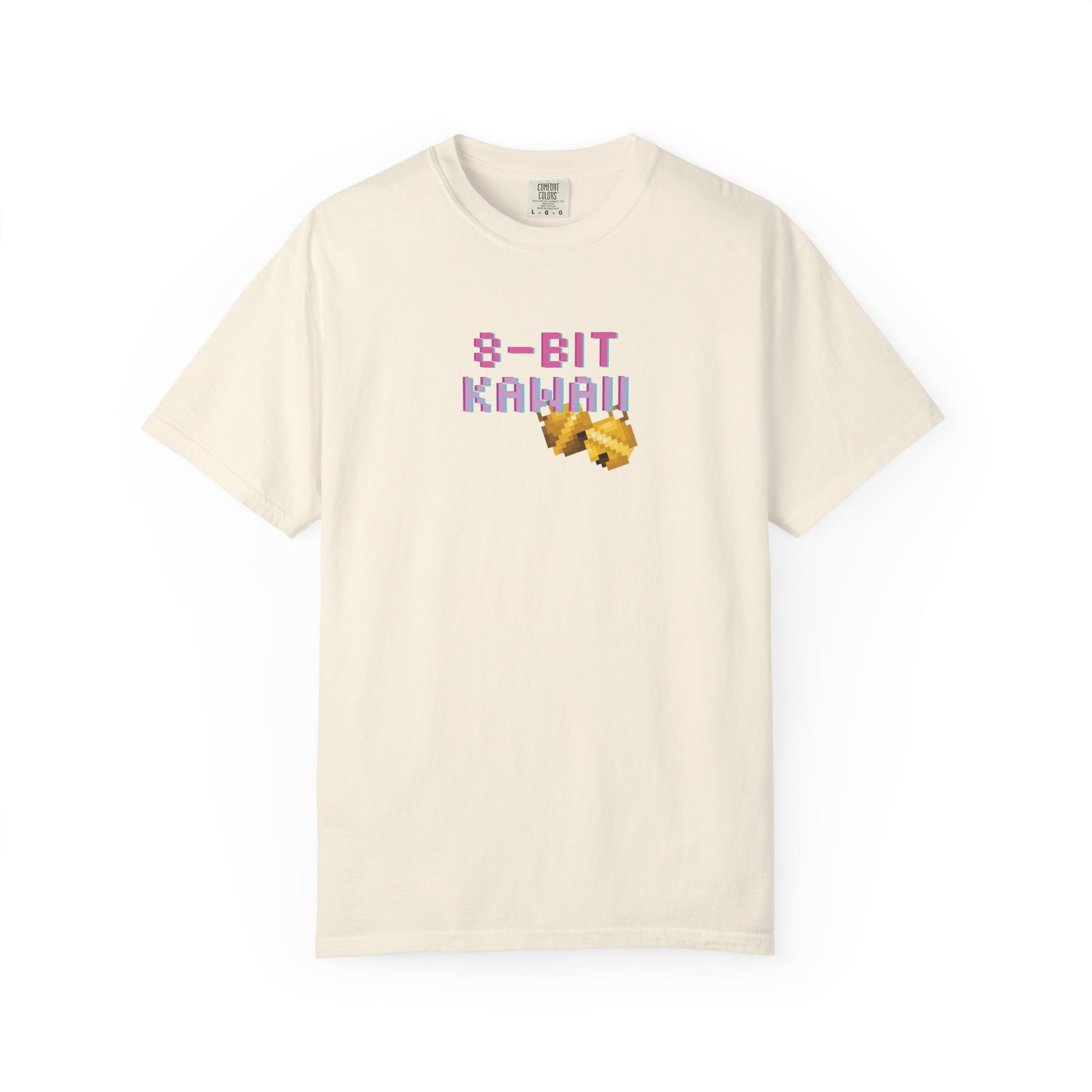 Unisex mad mew mew tees front view with 8-bit kawaii pixel motif
