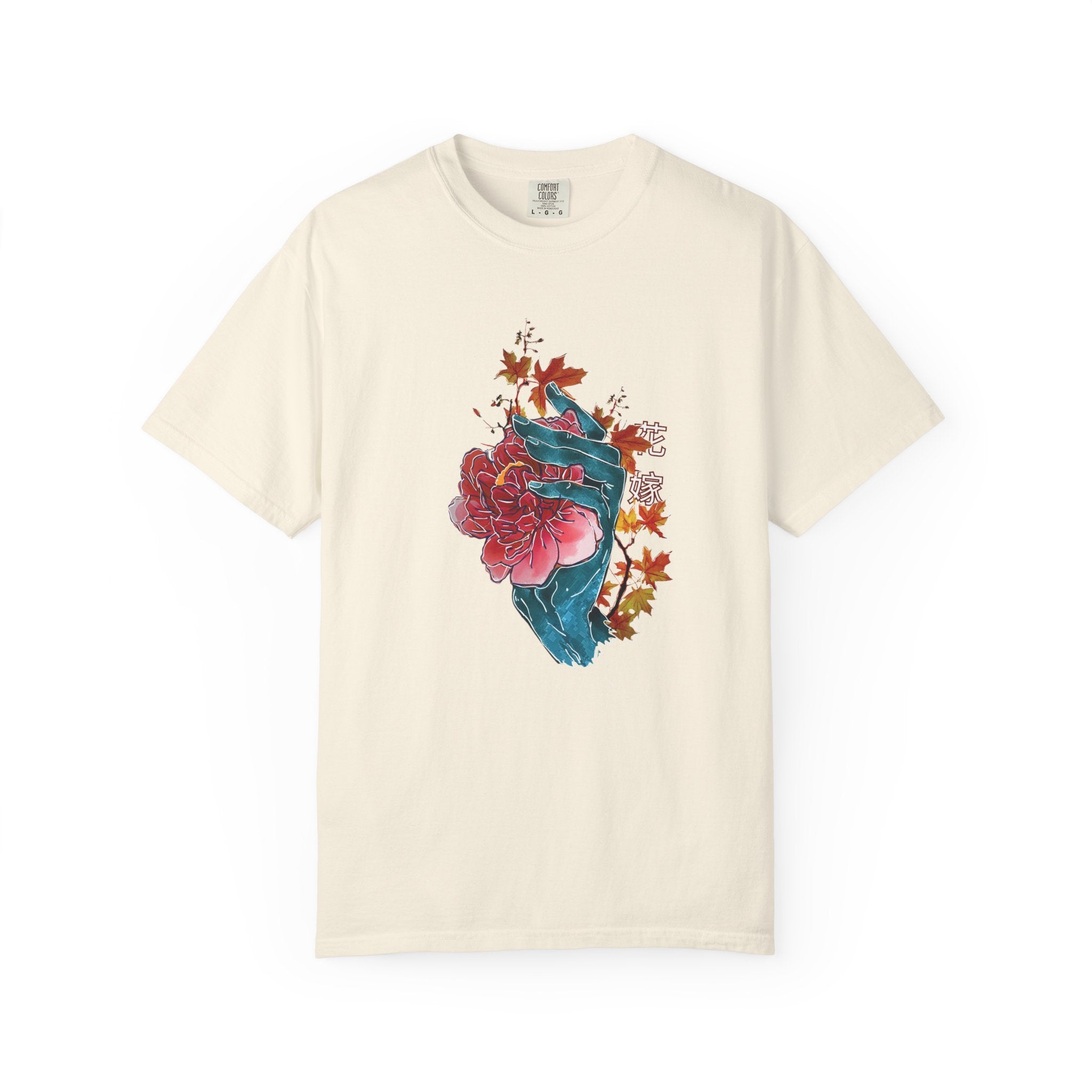 T‑Shirt — Floral Heart Hand Illustration Tee – Aprasi