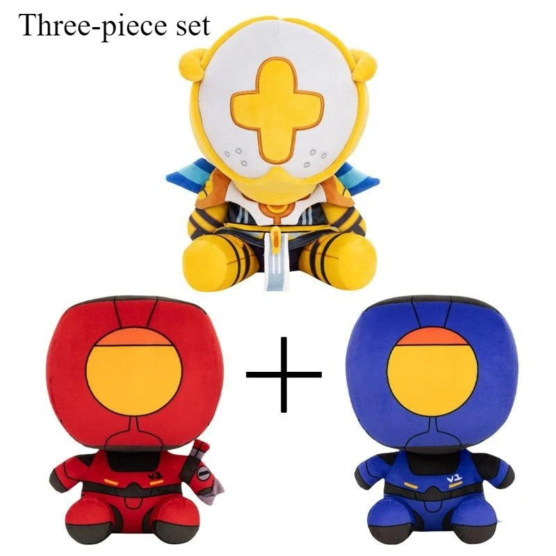 V1 plush 20cm size comparison with gaming setup
