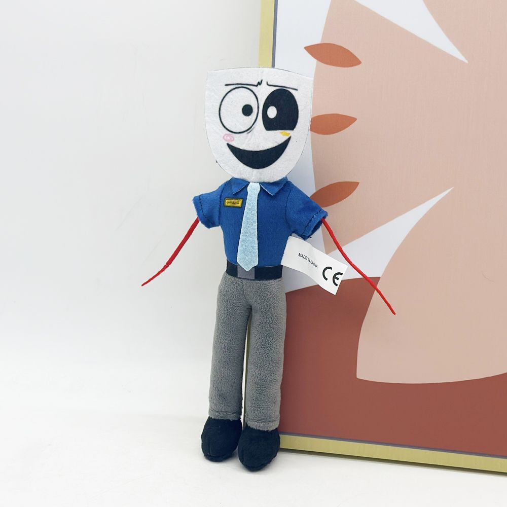 Valencina plush toy on white background, chibi style figure
