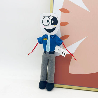 Valencina plush toy on white background, chibi style figure
