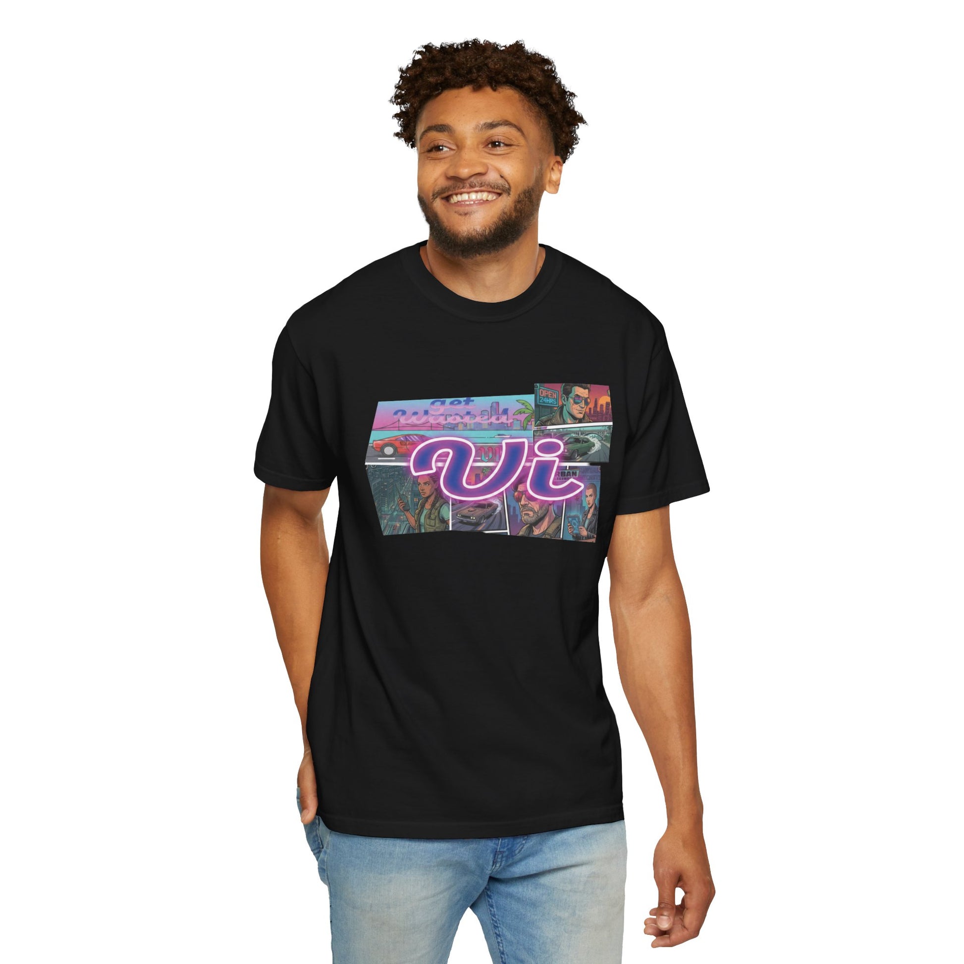 Vaporwave sunset chrome aesthetic shirt
